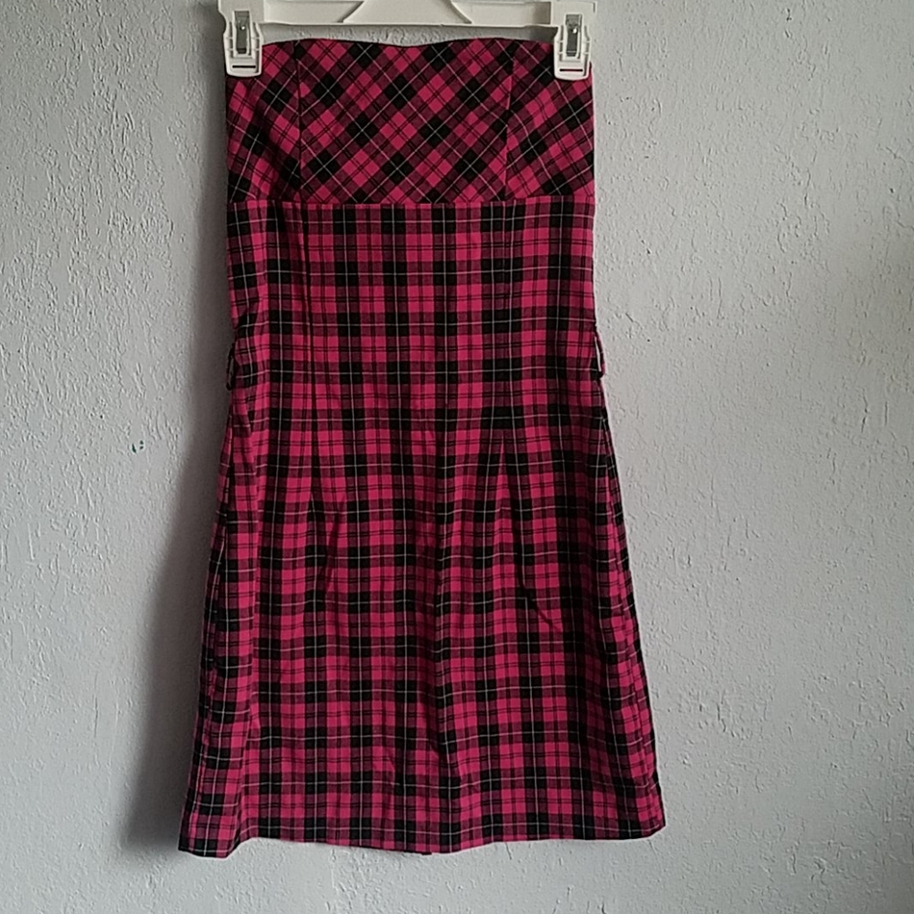 Pink Plaid Dress